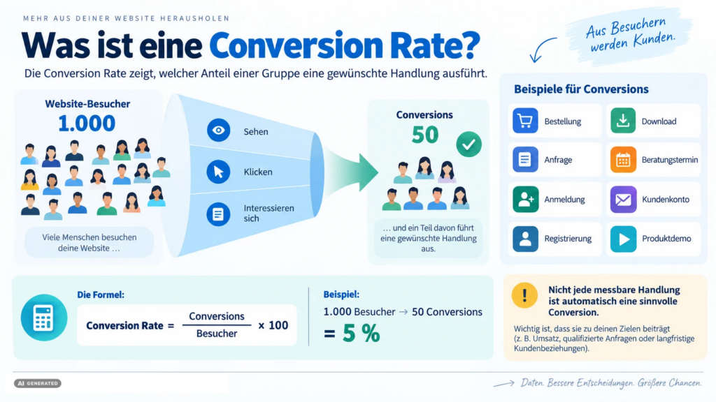 Infografik zur Conversion Rate